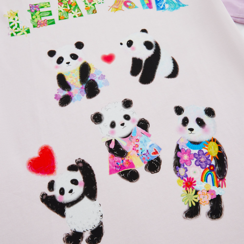 Candy Necklace Panda T-shirt Midi dress