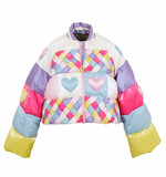 Heart Braided Feather down Puffer Jacket