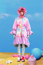 Load image into Gallery viewer, Floral Flounce Sleeve Feather Down Jacket