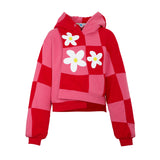 Cherry Pink Flower Patch Hoodie