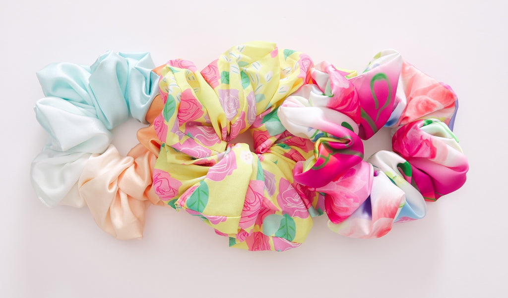 Rose Silk Large Scrunchie