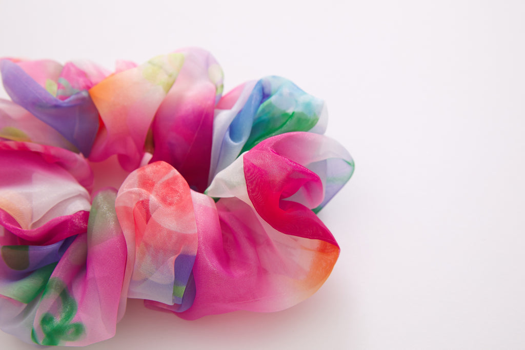 Rose Silk Large Scrunchie