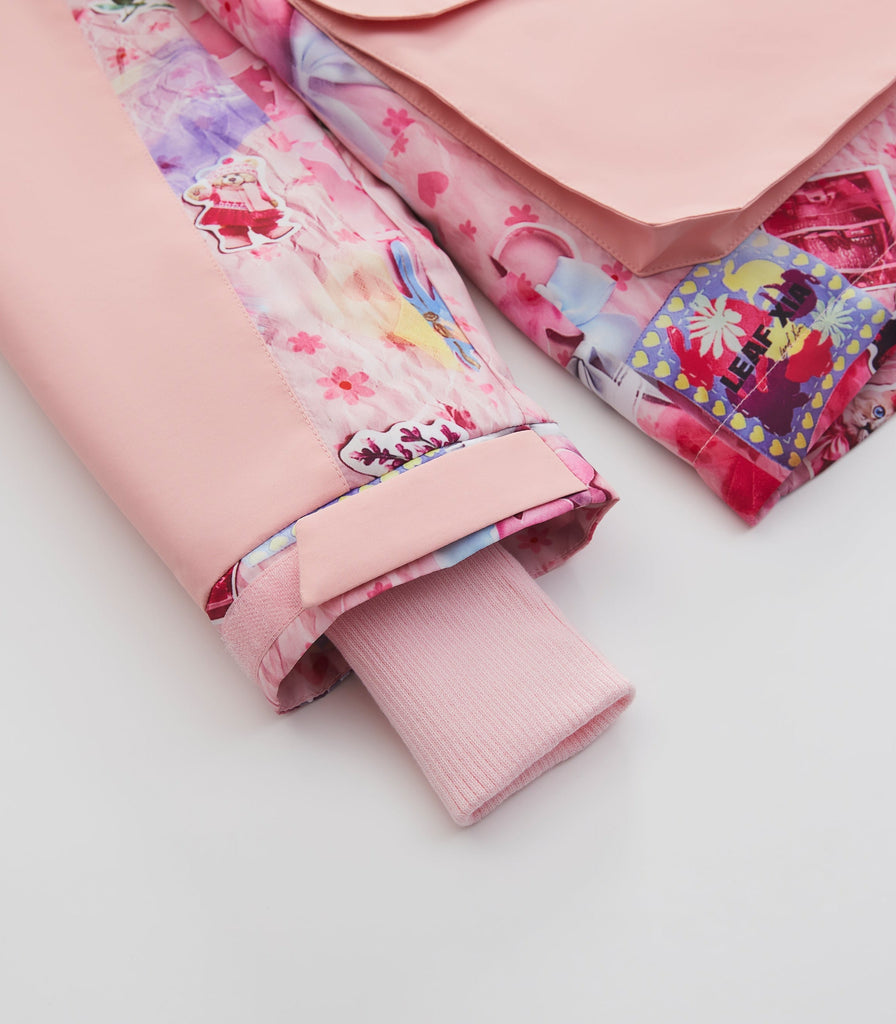 Collage Print Snow Cotton Padded Jacket