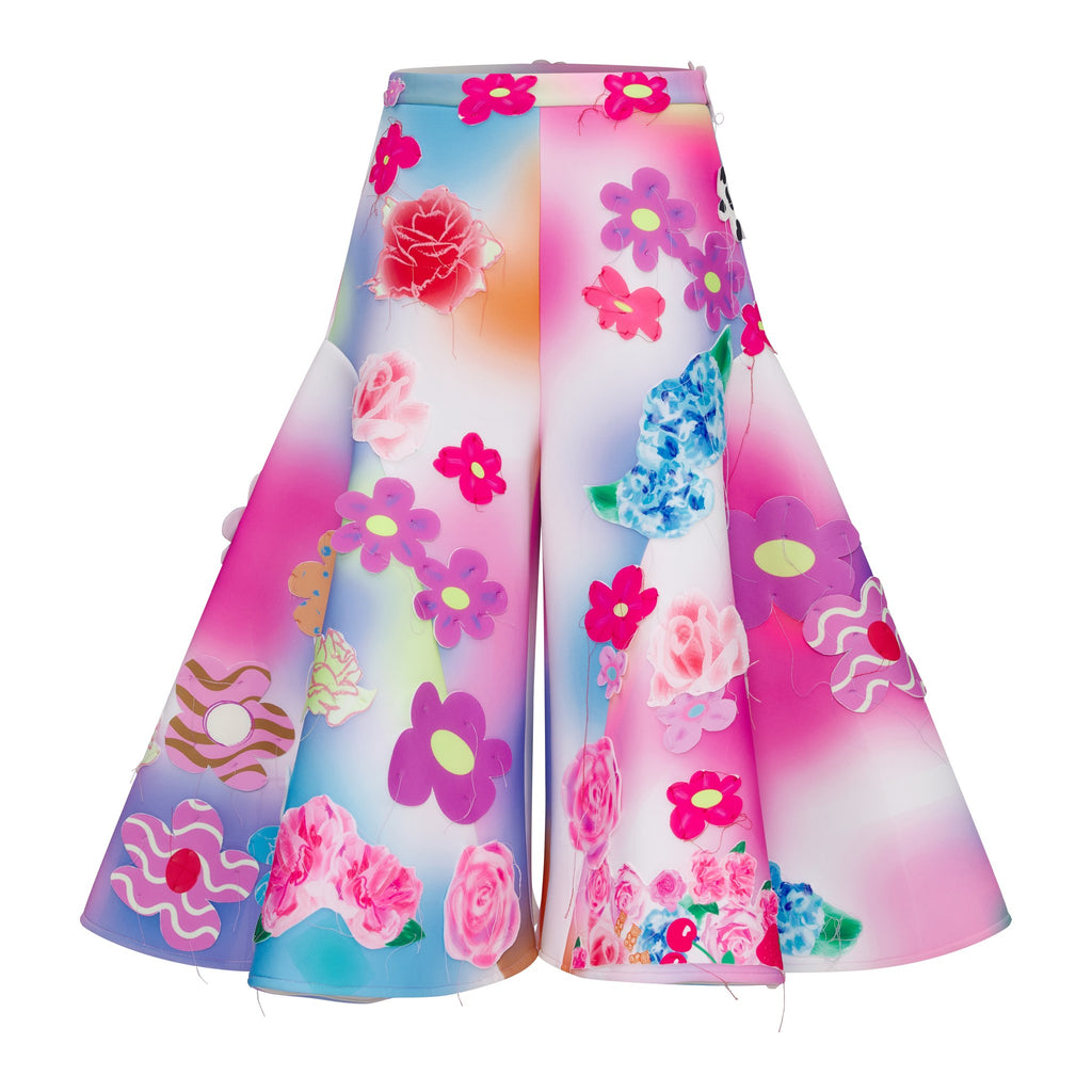 Floral skirt pants