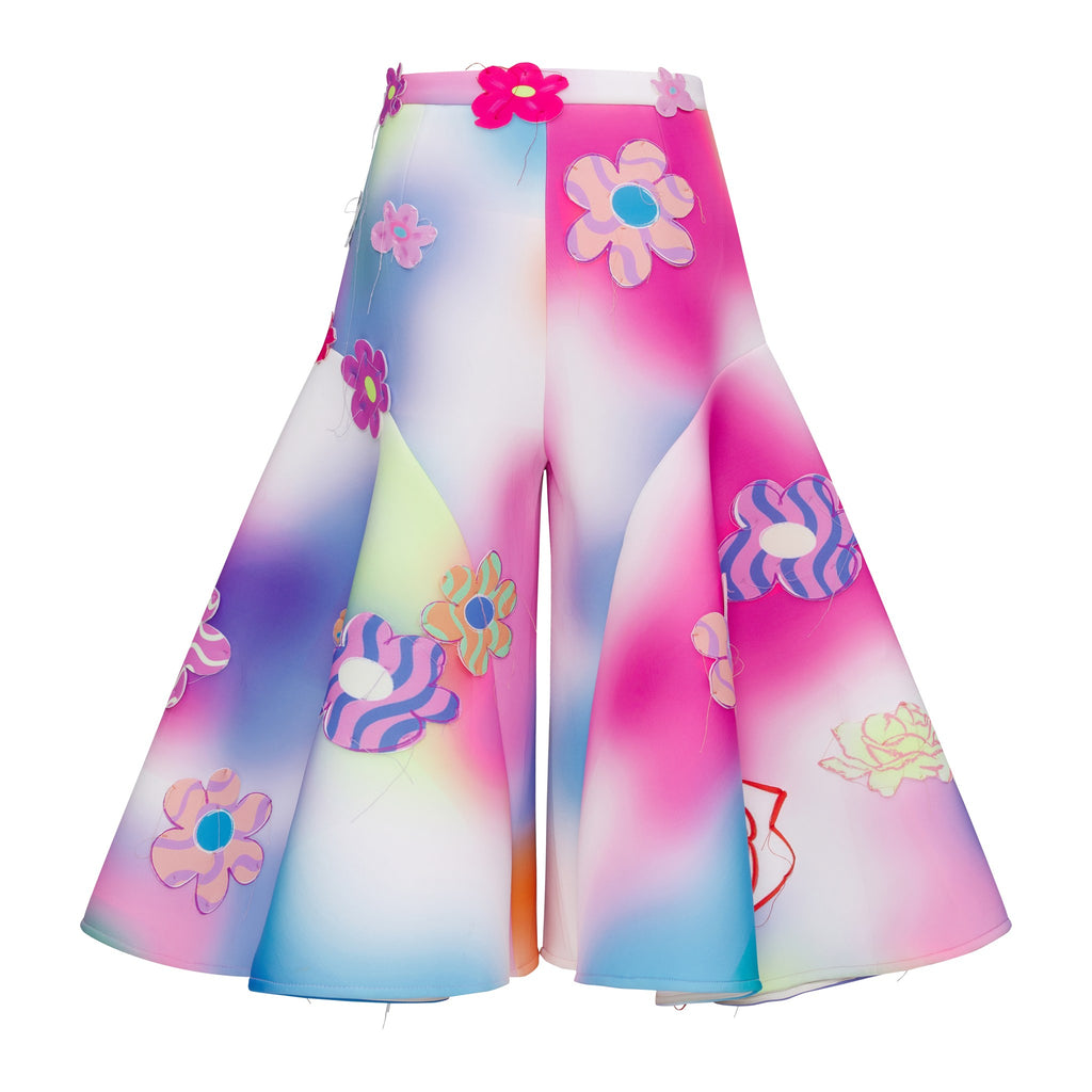 Floral skirt pants