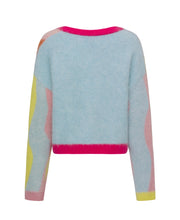 Load image into Gallery viewer, Color-trim Mohair-Blend Brushed Jumper