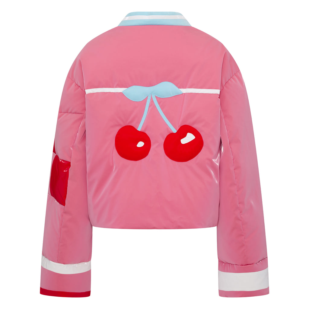 Cherry Feather Down Puffer Jacket