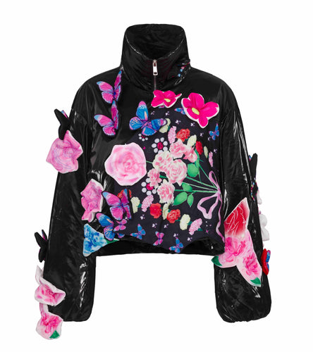 Floral Butterfly  Padded Jacket