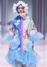 Load image into Gallery viewer, Cloud Print Ruffle Coat