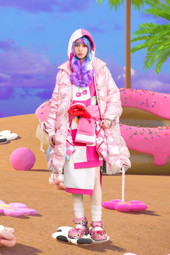 Strawberry Milk Hoodie Dress