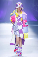 Load image into Gallery viewer, Purple&amp;Yellow Flower Patch Hoodie Dress