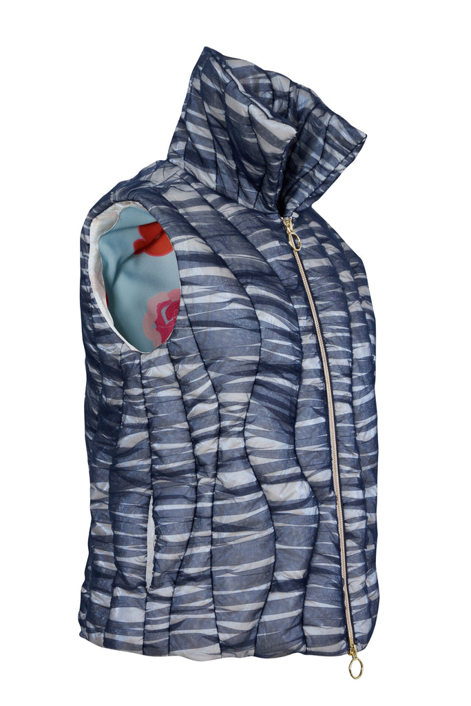 Ocean Wave Gauze Padded Gilet