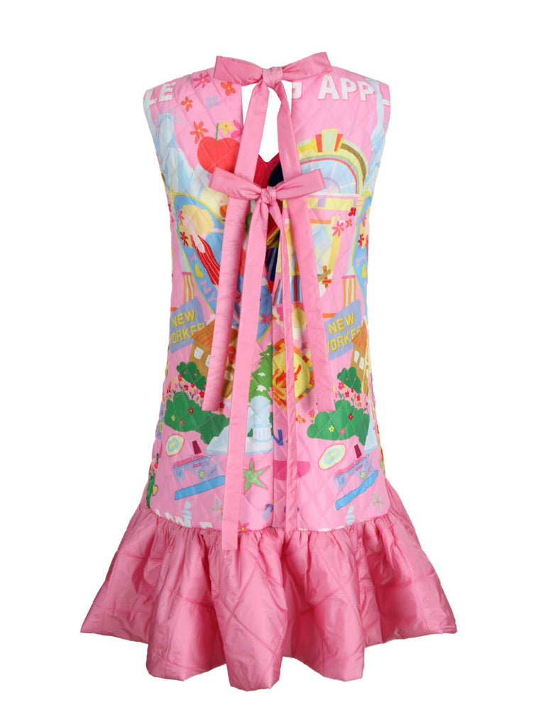 Pink Sleeveless Padded Dress