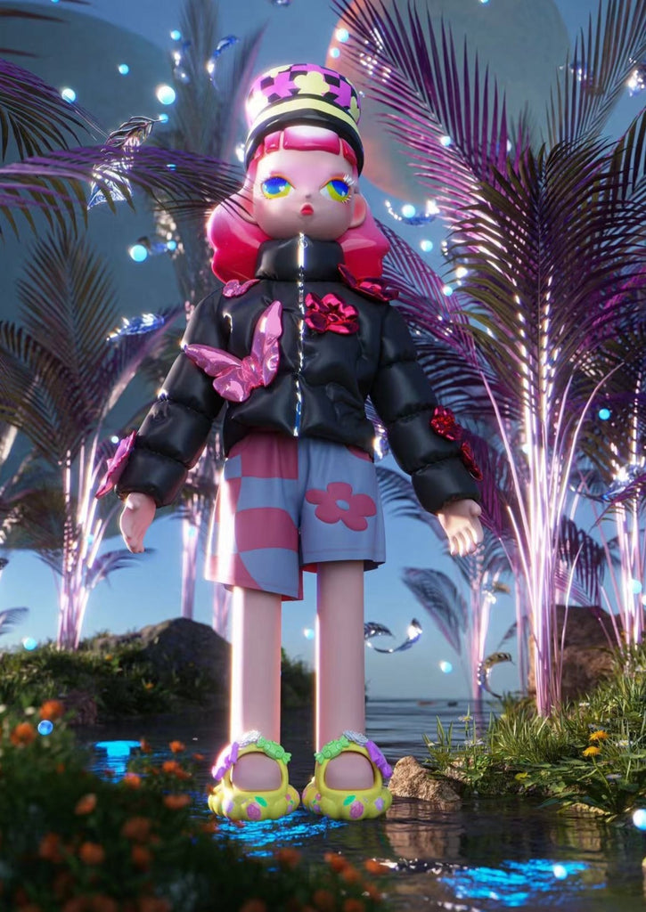 Floral Butterfly  Padded Jacket