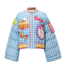 Load image into Gallery viewer, Hello Kitty x LEAFXIA Raglan Feather down Jacket