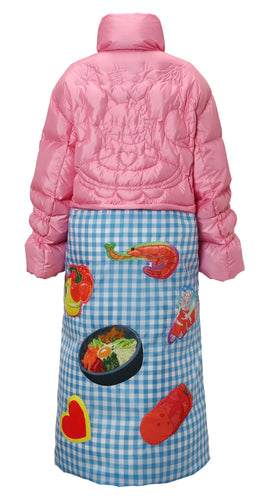 HELLO KITTY X LEAFXIA Long Down Feather Jacket