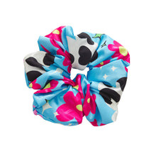 Load image into Gallery viewer, Blue Milk Flower Scrunchie