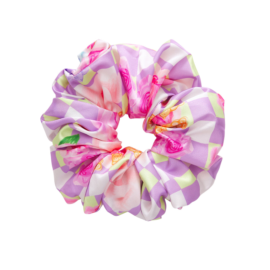 Purple Rose Large Scrunchie