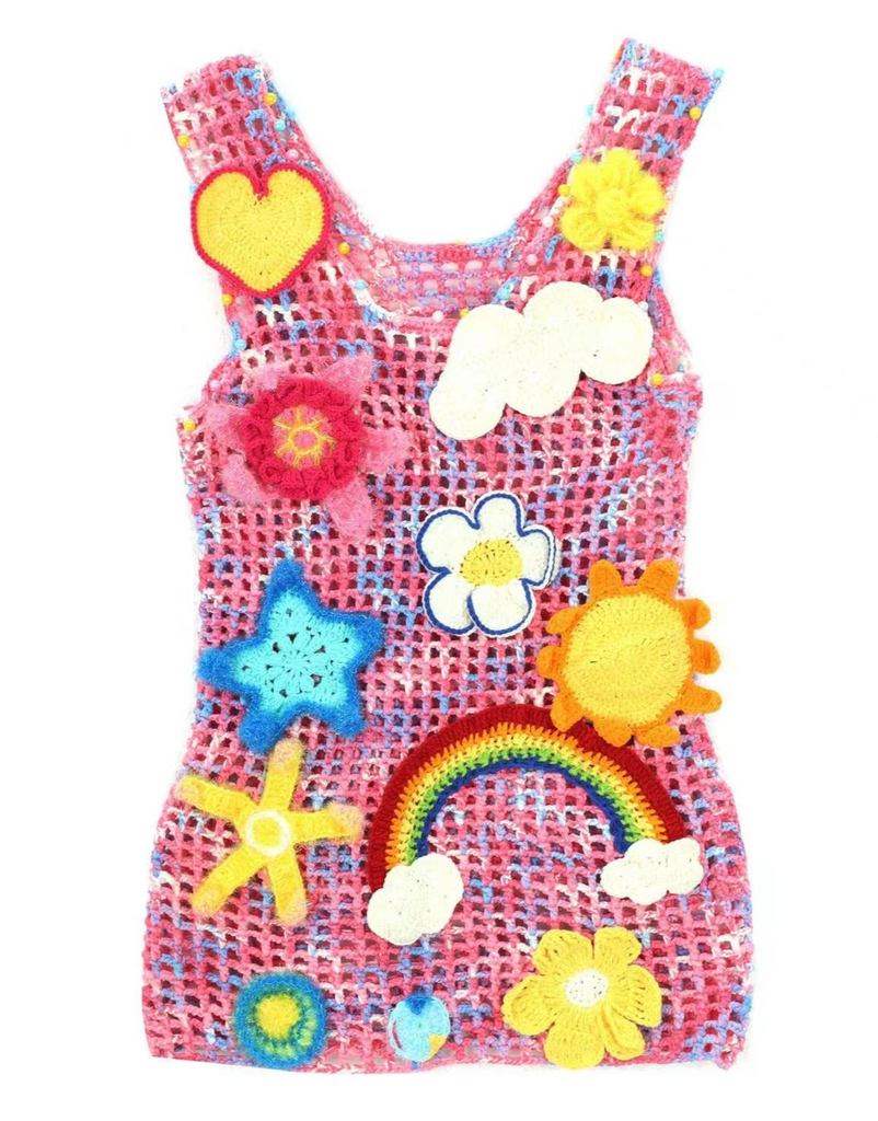 Rainbow Crochet Vest