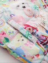 Load image into Gallery viewer, Toy Print Corsage Padded Down Jacket