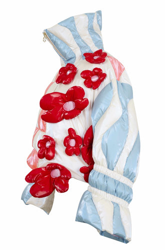 Flounce Sleeve Down feather Jacket