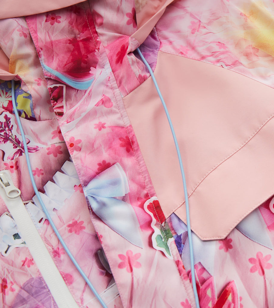 Collage Print Snow Cotton Padded Jacket