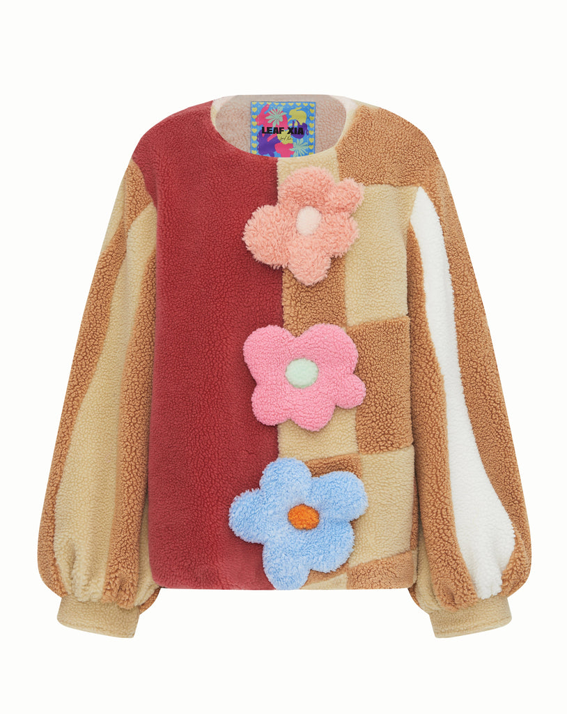 Coffee Flower Faux-fur Jacket