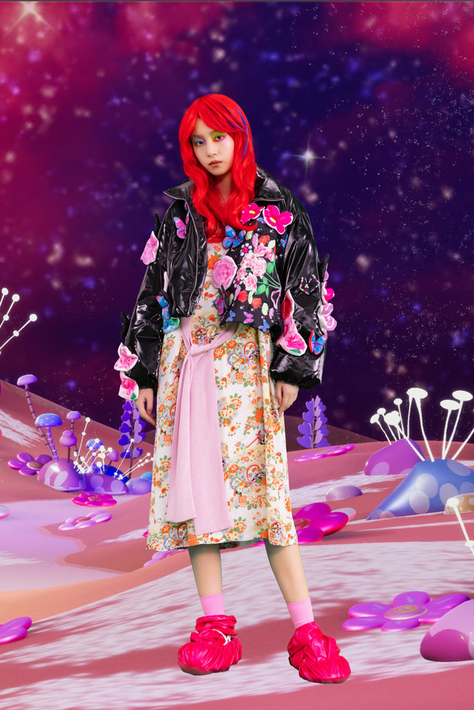 Floral Butterfly  Padded Jacket