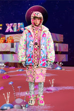 Load image into Gallery viewer, Floral Feather down Puffer Jacket