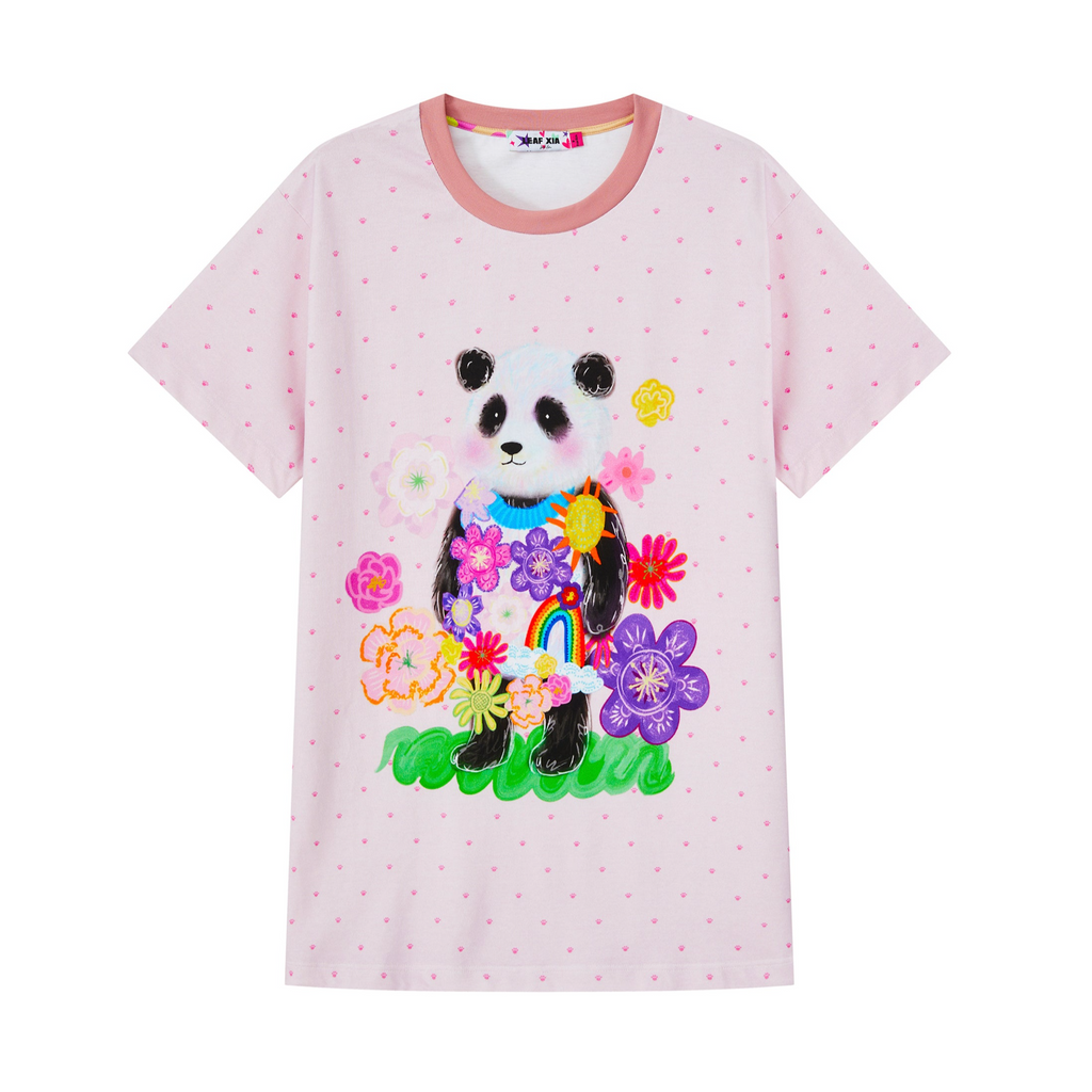 Pinky Panda T - shirt Midi dress