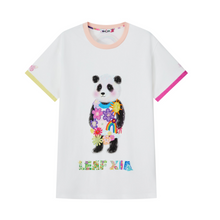 Load image into Gallery viewer, Panda T-shirt Rainbow Midi dress